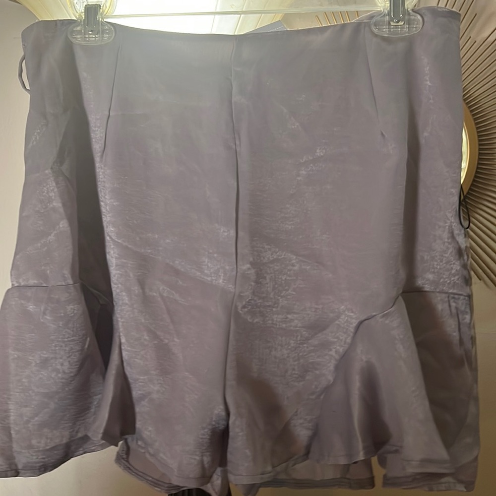 Hyfve size large purple silk skorts never been worn with tags